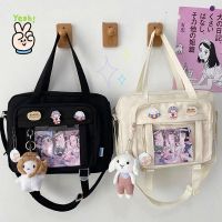 Japanese High School Girls Crossbody Bags Nylon Book Bag Transparent Itabag Women Handbags JK Bag Second Element Shoulder Bag