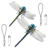 Dragonfly Decor Dragonfly Model Camp Fishing Outdoor Decorations Large Dragonfly Art Decor with Pin Dragonfly Sculpture for Home Garden Insect Repelling Real Model lovely