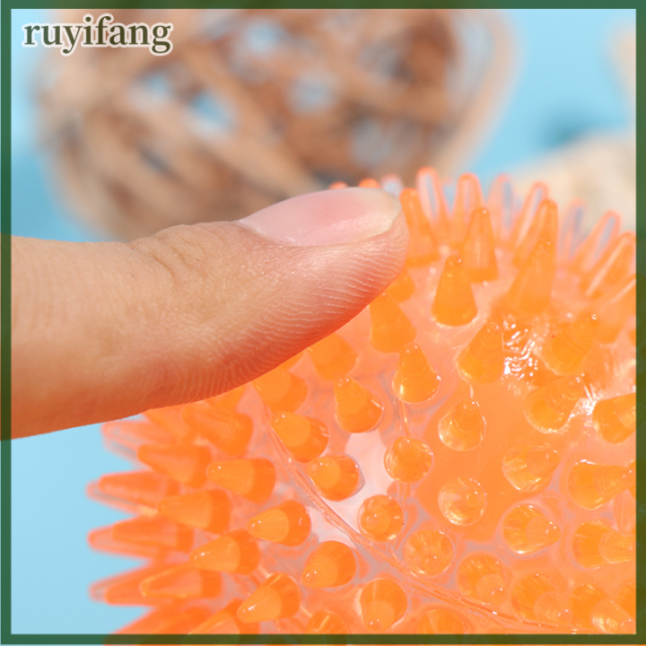 ruyifang-ของเล่นสุนัขยางเด้งฟันลอยทำความสะอาดฟัน-spiky-flake-ball-ของเล่นสุนัข