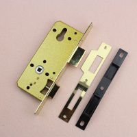 ↂ◎ RML-11 Brass security 4585 door lock body silent double tongue Mechanical Room Door Handle Lock accessories 45X75