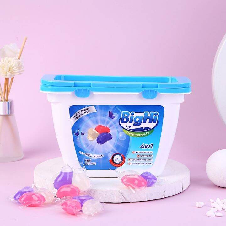 Laundry pods Bighi Detergent Liquid Capsules Beads Premium Perfume Long