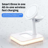 15W 3 In 1 Magnetic Wireless Charger สำหรับ Macsafe 12 13 Pro Max Mini Pro Fast Charging Dock Station