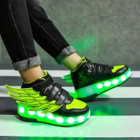 Heelys Wing SINGLE WHEEL LED Shoes for KIDS and Women, Luminous Shoes, Youth Tacky Sports Shoes, WHEEL Shoes