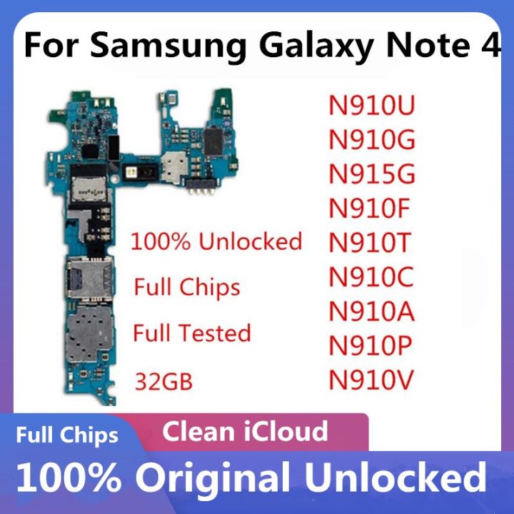 เมนบอร์ดปลดล็อก-ของแท้-สําหรับ-samsung-galaxy-note-4-note-4-n910f-n910c-n910u-n910g-n910t-n910a-n910p-n910v