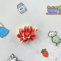 3D Resin Flower Refrigerator Magnet Paste Simulation Succulent Plants Fridge Magnetic Stickers Decoration for Home Collection