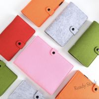 【Ready Stock】 ┇☇ C13 6 Holes Colorful Felt Ring binder With Button Loose Leaf Notebook Planner Diary Cover