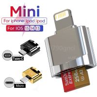 For iPhone Micro Type C SD TF Card Reader OTG Adapter External OTG Memory Card Reader For iPhone 13 12 Pro  iOS 13 Above System USB Hubs