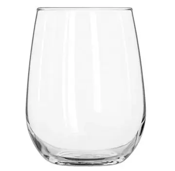 HAKEEMI Set of 12 Stemless Wine Glasses for Red White Wine, 15 oz, Crystal,  Dishwasher Safe