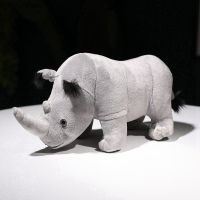 Realistic Rhinoceros Plush Toys Plush Rhino Stuffed Animals Dolls Soft Pillow Infant Back Support Kids Birthday Gift Home Decor