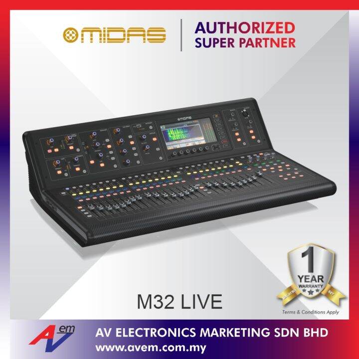 MIDAS M32 LIVE Digital Console for Live and Studio with 40 Input
