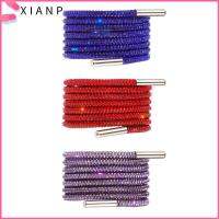 XIANP 1PC แฟชั่น อุปกรณ์เสริม สายรัด รองเท้าผ้าใบผูกเชือก เชือกผูกรองเท้าพลอยเทียม เชือกรองเท้าประดับเพชร สายสว่าง