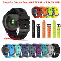 Hot26 22มม. กีฬาซิลิโคนสายนาฬิกาสำหรับ Garmin Fenix 6X 6 6S 7X 7 5X 5 5S Plus 3 3HR Easy Fit Quick Release สร้อยข้อมือ Correa