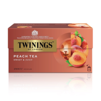 Twinings Peach Flavoured Tea ทไวนิงส์ ชาแต่งกลิ่น รสพีช ชนิดซอง 2 กรัม แพ็ค 25 ซอง