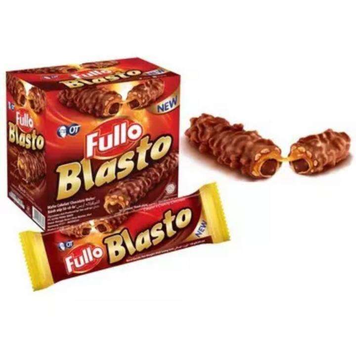 fullo-blasto-เวเฟอร์เคลือบคาราเมลสอดไส้ช็อกโกแลต-12-ชิ้น-270-กรัม