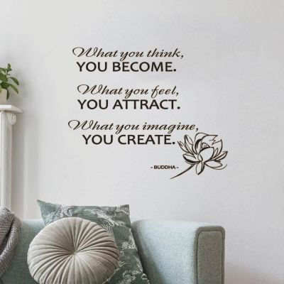 ●┇▩ Art Decor Buddha Quote Wall Decals Motivation Sticker Lotus Decal For Home Bedroom Sticker living Poster