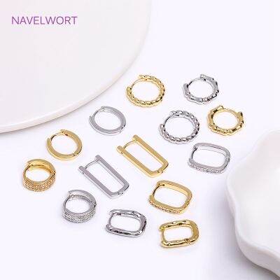 【YP】 Earrings Hoop EarringBrass Inlaid Twist Round Earring Fashion Jewelry Gifts