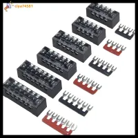 CIYA74581 6 Sets 15A 600V เทอร์มินอลบล็อกเทอร์มินัล 4/5/6ตำแหน่ง แถวคู่ แถบขั้วต่อ ขั้วต่อฉนวน15A 400V พร้อมฝาปิด ขั้วต่อสกรูลวด วิศวกรรมไฟฟ้า