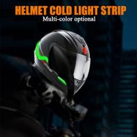 2 Pcs 3V Waterproof Helmet Motorcycle Light Riding Signal EL Strip Flashing LED Durable Kit Bar DIY Drop Shipping