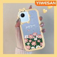 YIWESAN เคสสำหรับ Realme C30 C30s นาร์โซ50i ไพรม์น้ำมันเคสพิมพ์ลายดอกไม้เคสนิ่มกันกระแทกเคสโทรศัพท์โปร่งใสฝาครอบป้องกันเลนส์กล้องถ่ายรูปป้องกันการตกหล่นซิลิก้าเจล TPU