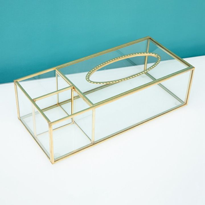 gold-tissue-box-rectangular-clear-glass-paper-tissue-box-for-home-tissue-dispenser-geometric-glass-tissue-box