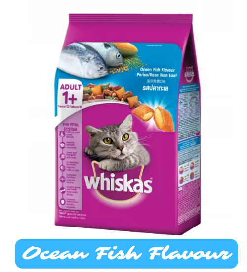 WHISKAS Cat Food Dry Food For Cat in Ocean Fish Flavor, 7Kg. for Adult