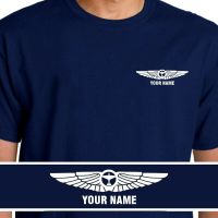 Custom Your Name Aeroclassic Personalised Pilots Wings Flight T-Shirt Men 2019 Funny Cotton Top Tees Short Sleeve Printing Shirt XS-4XL-5XL-6XL