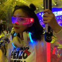 Christmas Colorful Luminous Glasses for Music Bar KTV Valentine 39;s Day Party Decoration LED Goggles Festival Performance Props