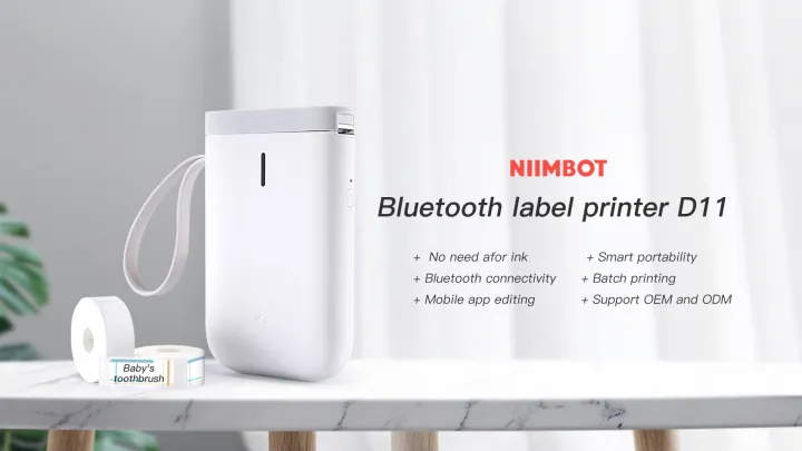 d11-niimbot-1ม้วนแบบพกพาขนาดเล็กฟรีเครื่องพิมพ์ฉลากเครื่องพิมพ์บาร์โค้ดกระเป๋าสติกเกอร์เครื่องพิมพ์ฉลากแบบใช้ความร้อนบลูทูธ-hangul