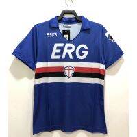 2022 2023 ล่าสุด เสื้อกีฬาแขนสั้น ลายทีมชาติฟุตบอล Sampdoria 90-91 S-XXL AAA สไตล์วินเทจ