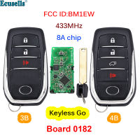 Oibwye 3/4ปุ่มสมาร์ท Keyless กุญแจรีโมต433MHZ ชิป8A สำหรับ Toyota FCC ID Hilux Fortuner: BM1EW 0182บอร์ด