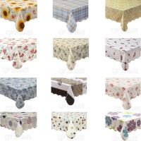 Table cloth Rectangular Waterproof Oilproof Vinyl Flannel Tablecloth Dining Kitchen Table Cover Protector Oilcloth