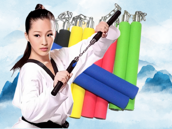 Fayscingo 2 Pairs Foam Training Nunchucks Martial Arts Nunchakus Training Practice Nunchakus For Kids Adults And Beginners