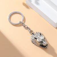 【LZ】♗﹉✕  Creative Metal Keychain para Homens 3D Wolf Head Activity Pequeno Pingente Acessórios Chaveiro Casal Decorações Presentes Atacado