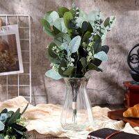 【YF】۞  10pcs 12” Eucalyptus Leaves Bunch Branch Artificial Plastic Stems Wedding Faux Fake FlowersTH