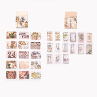 45 Piecespack Vintage Paper Scrapbooking Stamp Sticker Collection Flakes Diary Albums Planner Journaling Stationery