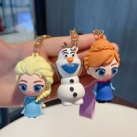 Anime Disney Keychain Cartoon Frozen anna and elsa Cute Doll Keyring Ornament Key Chain Car Pendant Kids Gift