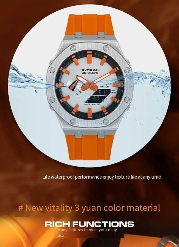 แท้xgear 2177 Metal XGEARแปดเหลี่ยมนาฬิกา Metal Octagon Watch จัดส่ง