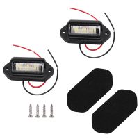 2Pcs 12V LED Number License Plate Light for Car Boats Motorcycle Automotive Aircraft RV Truck Trailer Exterior