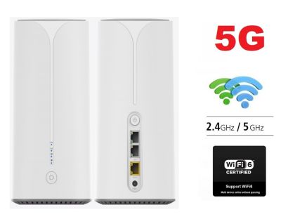 5G CPE เร้าเตอร์ 5G Router ใส่ซิม เราเตอร์ 5G ใส่ซิม รองรับ 3CA,5G 4G 3G AIS,DTAC,TRUE,NT, Indoor and Outdoor WiFi-6 Intelligent Wireless Access router (CPE)
