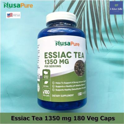 อาหารเสริมจากสมุนไพร 8 ชนิด Essiac แบบแคปซูล Essiac Tea 1350 mg 180 Veg Caps - NusaPure