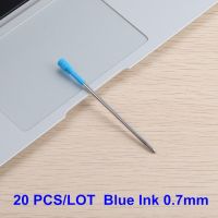 【♘COD Free Cas♘】 miciweix ปากกาปากกาลูกลื่น20ชิ้นยาว82มม. เขียน0.7มม. ปากกาเครื่องเขียนในโรงเรียนสำนักงานเลือก Diy ปากกาเติมสีฟ้าสีดำ