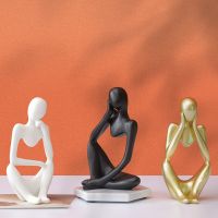 Creative Resin Abstract Thinker Figurine Nordic Modern Miniature Character Statue Office Desktop Decoration Sculpture Gift