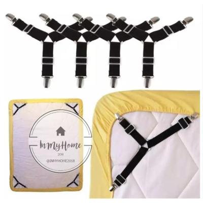 [10 ชิ้น] สายรัดผ้าปูที่นอนสีดำ ปรับความยาว 1 ชุด มี 4 ชิ้น ทำให้ผ้าปูตึง ใช้งานง่าย สะดวกสบาย🍊 imh99.