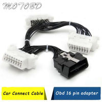 2023 Full Pin สาย OBD2 16Pin ชายพอร์ต Dual 16-Pin หญิง OBDII ODB2รถ ECU Connector Adapter OBD 2 ODB II เครื่องมือยานยนต์