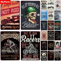 HOT ROD Metal Sign Vintage Plaque Tin Sign Wall Decor For Garage Club Plate Crafts Ride Biker Poster Motorcycle Custom