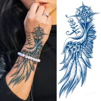 【YF】 Semi-permanent Juice Waterproof Temporary Tattoos Wings Cross Fox Sexy Body Art Tattoo Sticker Arm Sleeve Fake Tatoo Women Men