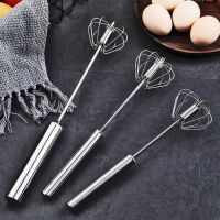 NEW2023 Household 304 Stainless Semi-Automatic Rotating Egg Beater Self Turning Cream Utensils Whisk Manual Mixer Kitchen Tool