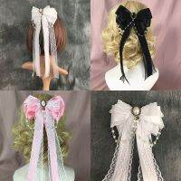 【hot】✴  lolita hair accessories clips bow ribbons fairy sweet headdress fish mouth clip si