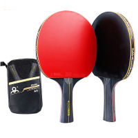 2PCS ตารางไม้เทนนิส Professional 6 Star Ping Pong Racket ชุดสิว-ยางคุณภาพสูงใบมีด Bat Paddle พร้อมกระเป๋า