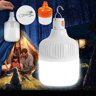 LED Emergency Light Bulb Ground Stall Night Market Stall Lamp Outdoor Camping Charging Wireless Lighting USB Energy Saving Lamp